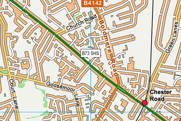 B73 5HS map - OS VectorMap District (Ordnance Survey)