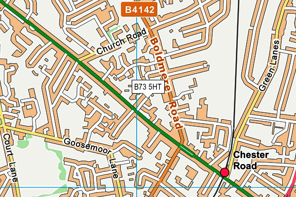 B73 5HT map - OS VectorMap District (Ordnance Survey)