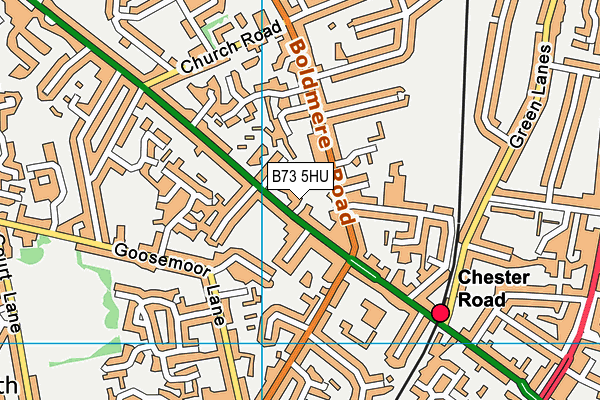 B73 5HU map - OS VectorMap District (Ordnance Survey)