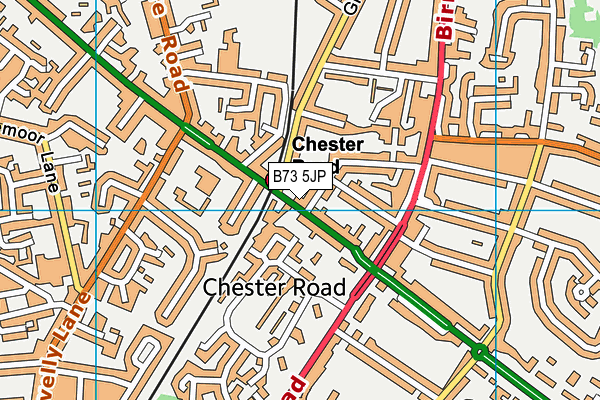 B73 5JP map - OS VectorMap District (Ordnance Survey)