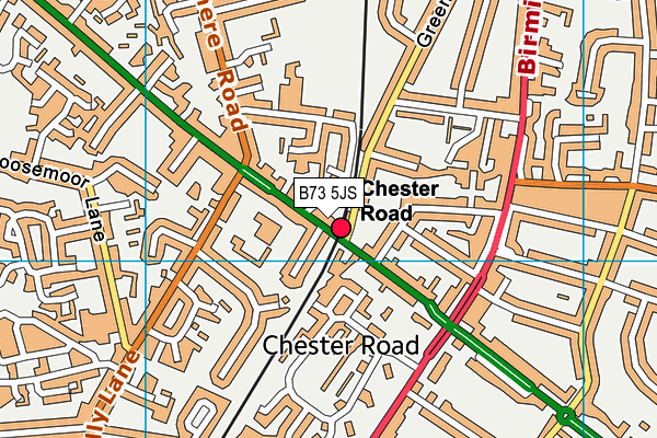 B73 5JS map - OS VectorMap District (Ordnance Survey)