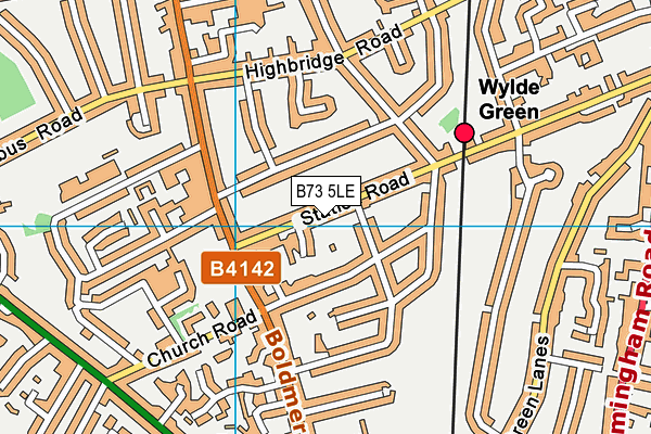 B73 5LE map - OS VectorMap District (Ordnance Survey)