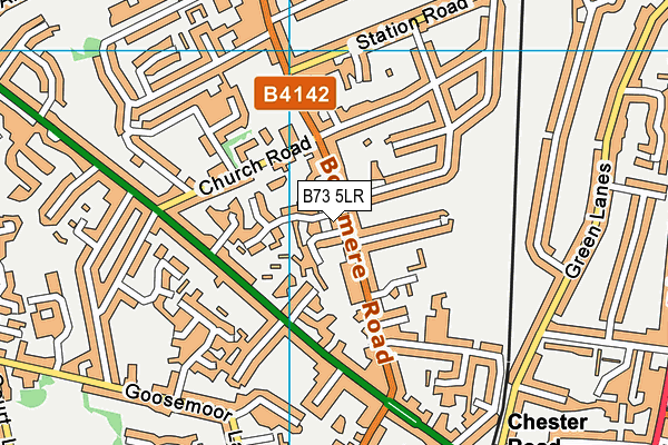 B73 5LR map - OS VectorMap District (Ordnance Survey)