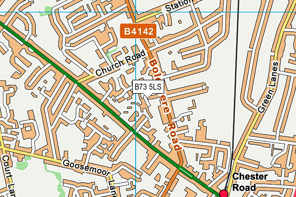 B73 5LS map - OS VectorMap District (Ordnance Survey)