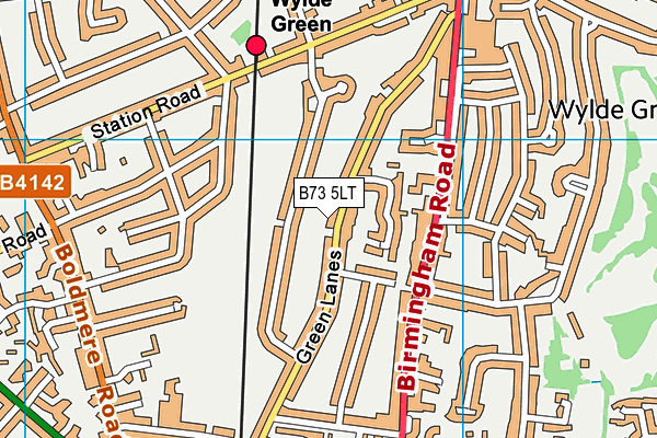 B73 5LT map - OS VectorMap District (Ordnance Survey)