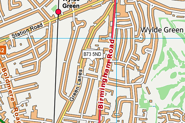 B73 5ND map - OS VectorMap District (Ordnance Survey)