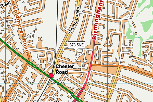 B73 5NE map - OS VectorMap District (Ordnance Survey)