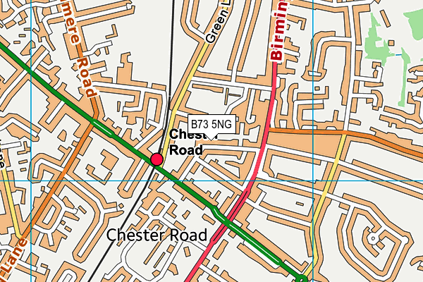 B73 5NG map - OS VectorMap District (Ordnance Survey)