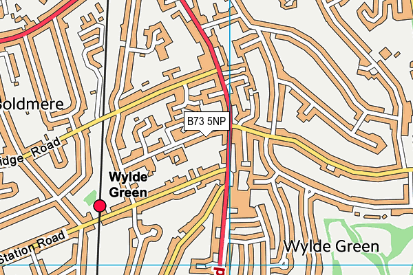 B73 5NP map - OS VectorMap District (Ordnance Survey)