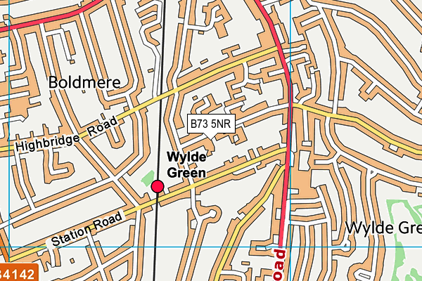 B73 5NR map - OS VectorMap District (Ordnance Survey)