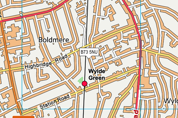B73 5NU map - OS VectorMap District (Ordnance Survey)