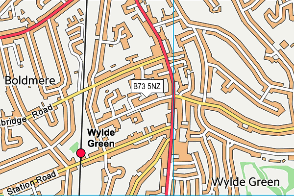 B73 5NZ map - OS VectorMap District (Ordnance Survey)