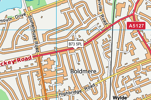 B73 5PL map - OS VectorMap District (Ordnance Survey)