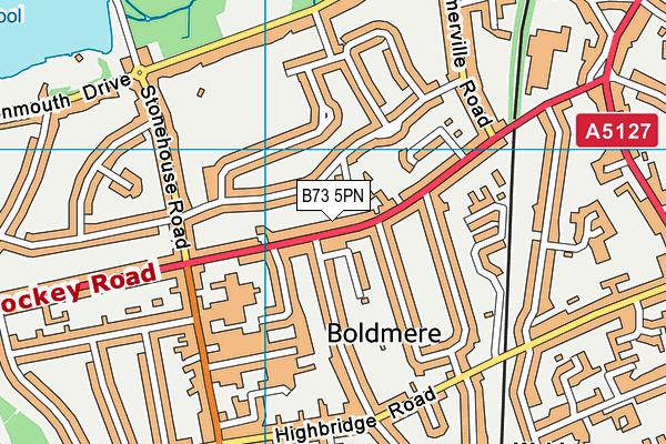 B73 5PN map - OS VectorMap District (Ordnance Survey)