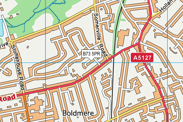 B73 5PR map - OS VectorMap District (Ordnance Survey)