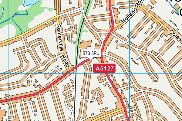 B73 5PU map - OS VectorMap District (Ordnance Survey)