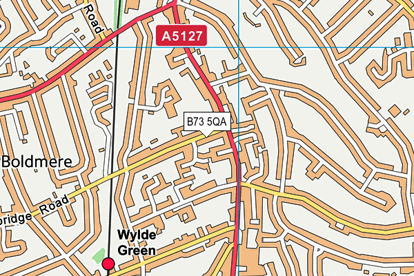 B73 5QA map - OS VectorMap District (Ordnance Survey)