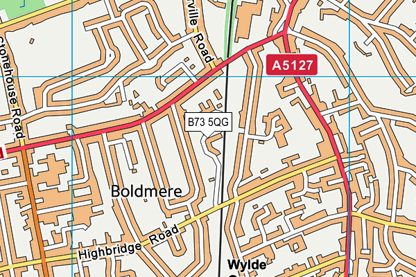 B73 5QG map - OS VectorMap District (Ordnance Survey)