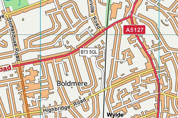 B73 5QL map - OS VectorMap District (Ordnance Survey)