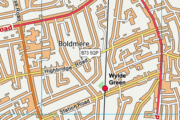 B73 5QP map - OS VectorMap District (Ordnance Survey)