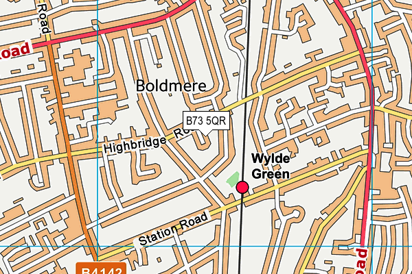 B73 5QR map - OS VectorMap District (Ordnance Survey)