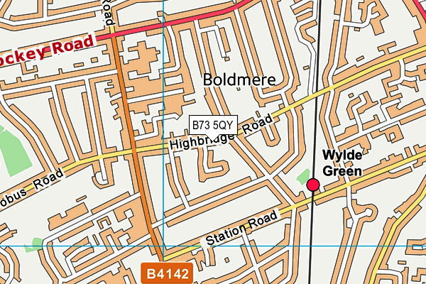 B73 5QY map - OS VectorMap District (Ordnance Survey)