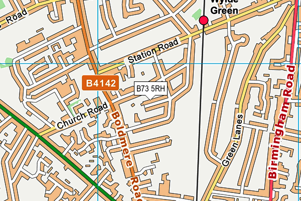 B73 5RH map - OS VectorMap District (Ordnance Survey)
