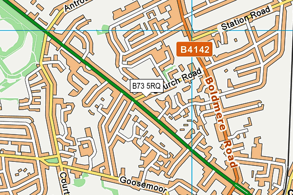 B73 5RQ map - OS VectorMap District (Ordnance Survey)