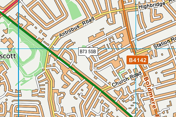 B73 5SB map - OS VectorMap District (Ordnance Survey)