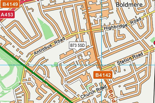 B73 5SD map - OS VectorMap District (Ordnance Survey)