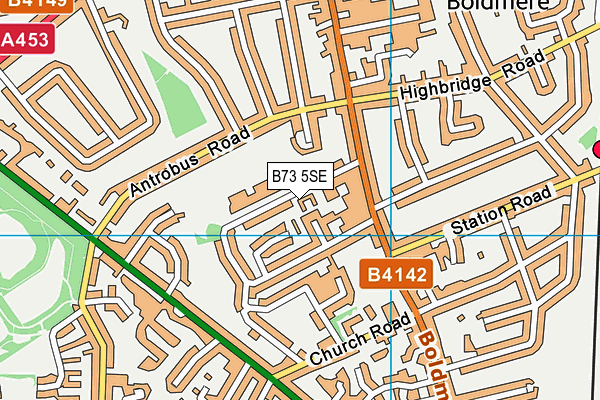 B73 5SE map - OS VectorMap District (Ordnance Survey)