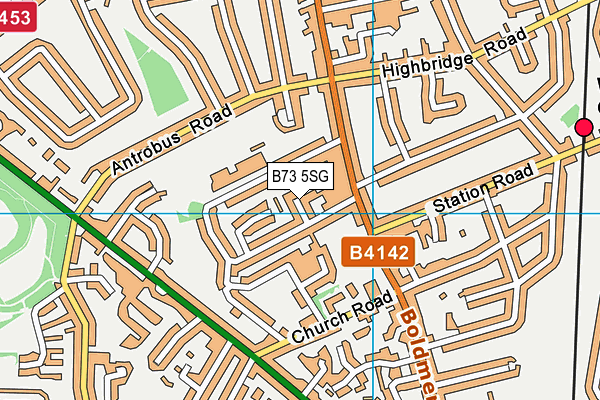 B73 5SG map - OS VectorMap District (Ordnance Survey)