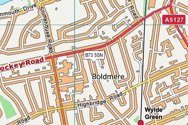 B73 5SN map - OS VectorMap District (Ordnance Survey)