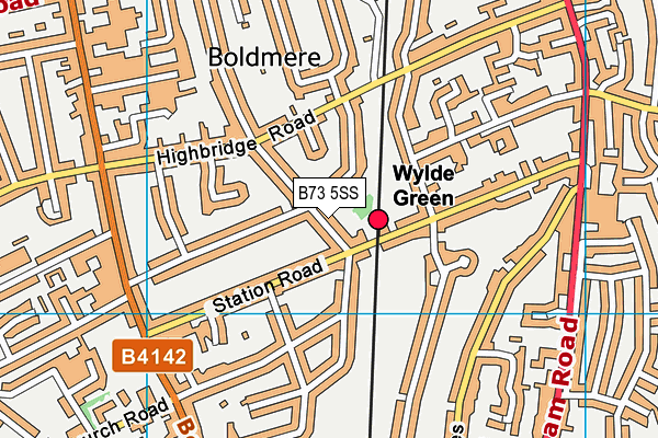 B73 5SS map - OS VectorMap District (Ordnance Survey)