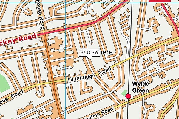 B73 5SW map - OS VectorMap District (Ordnance Survey)