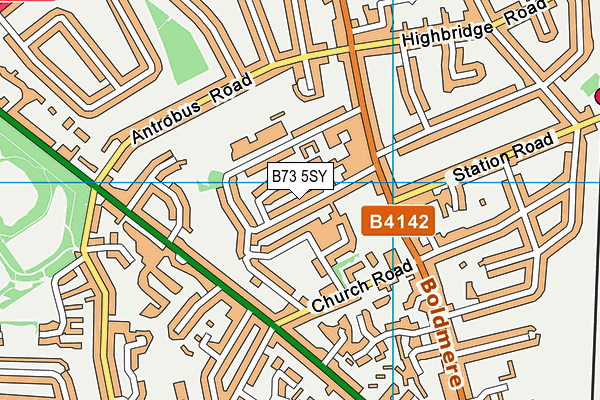 B73 5SY map - OS VectorMap District (Ordnance Survey)