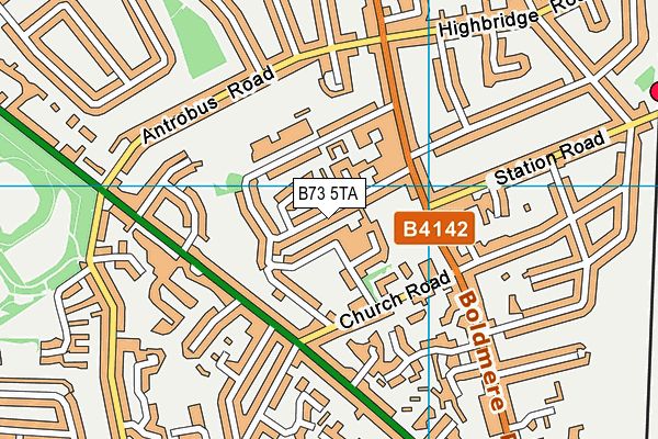 B73 5TA map - OS VectorMap District (Ordnance Survey)