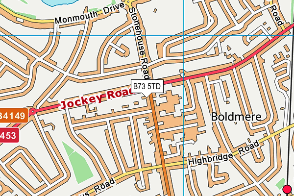 B73 5TD map - OS VectorMap District (Ordnance Survey)