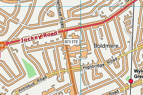 B73 5TE map - OS VectorMap District (Ordnance Survey)