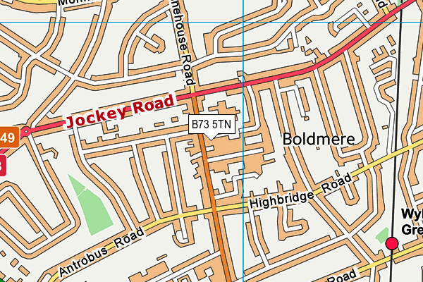 B73 5TN map - OS VectorMap District (Ordnance Survey)