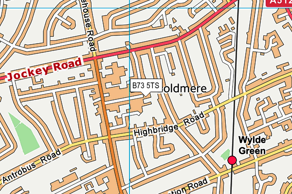 B73 5TS map - OS VectorMap District (Ordnance Survey)