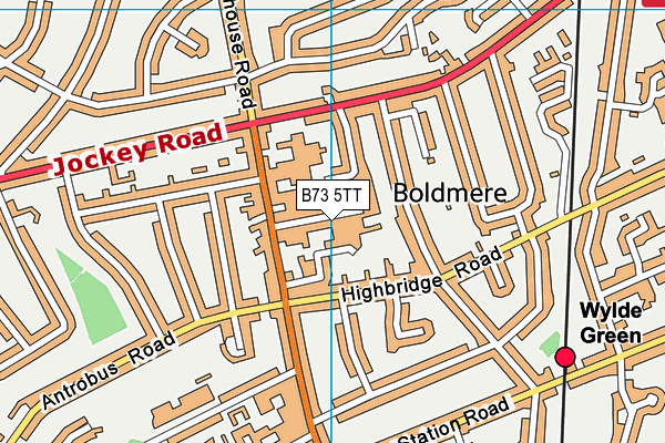 B73 5TT map - OS VectorMap District (Ordnance Survey)