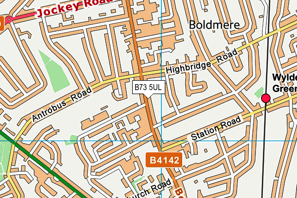 B73 5UL map - OS VectorMap District (Ordnance Survey)