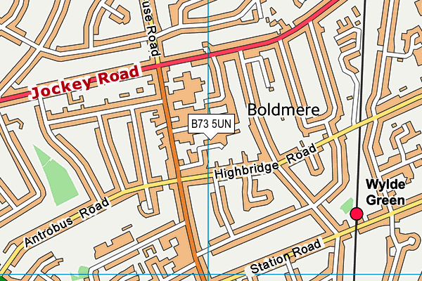 B73 5UN map - OS VectorMap District (Ordnance Survey)