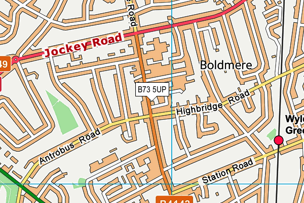 B73 5UP map - OS VectorMap District (Ordnance Survey)