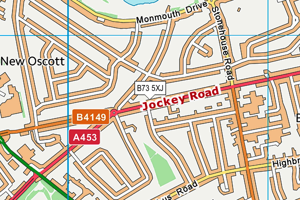 B73 5XJ map - OS VectorMap District (Ordnance Survey)