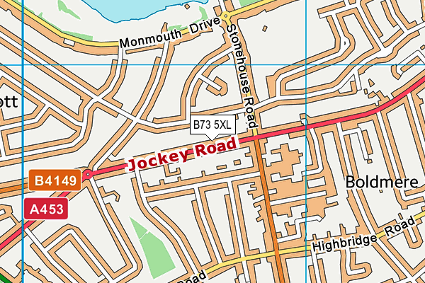 B73 5XL map - OS VectorMap District (Ordnance Survey)