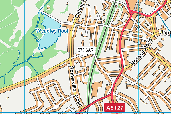 B73 6AR map - OS VectorMap District (Ordnance Survey)