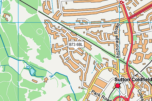 B73 6BL map - OS VectorMap District (Ordnance Survey)