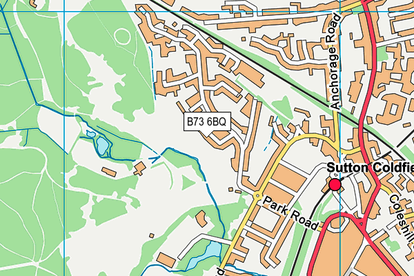 B73 6BQ map - OS VectorMap District (Ordnance Survey)